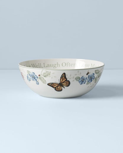 Lenox Butterfly Meadow "Live Well, Laugh Often, Love Much" Serving Bowl - Image 4