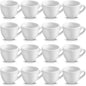 Reallnaive 16 Pcs 3 oz Porcelain Espresso Cup Set White Tiny Ceramic Coffee & by Unknown