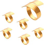 Set of 6 Elegant Gold Napkin Rings, Perfect Table Setting Decor by Unknown