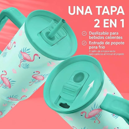 Flamingo Tumbler, Stainless Steel Insulated Tumblers Coffee Mug Cup - Image 4