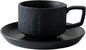 Rock Texture Embossed Ceramic Coffee Set, 6 oz | Tea Set, Cappuccino Espresso by JinGlory