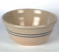 Hand-Turned Heritage Blue Stripe Stoneware Mixing Bowl 10" by Lehmans