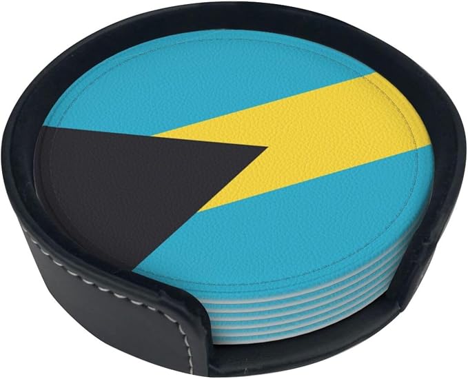 Bahamas Flag Coasters for Drinks by Unknown