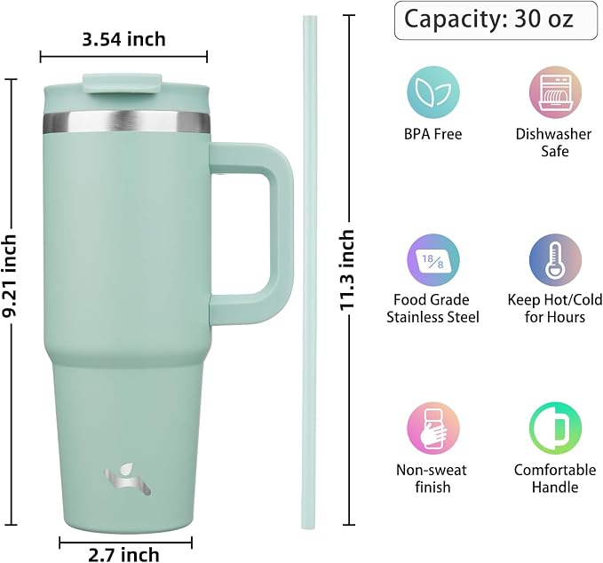 Konokyo 30 oz Insulated Tumbler Water Bottle - Image 4
