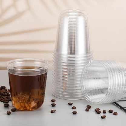 Ziliny 50 Pcs Disposable Stemless Glasses 12oz Crystal Plastic Wine Glasses - Image 5