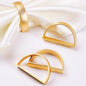 APTWOW Gold Napkin Rings Set of 6, Semicircle Metal Gold Napkin Holder Buckles by APTWOW