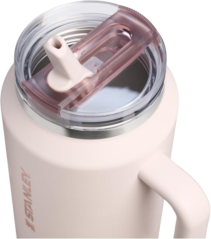 STANLEY Quencher ProTour Flipstraw Tumbler, 64 oz, Rose Quartz | Built-In Straw - Image 2