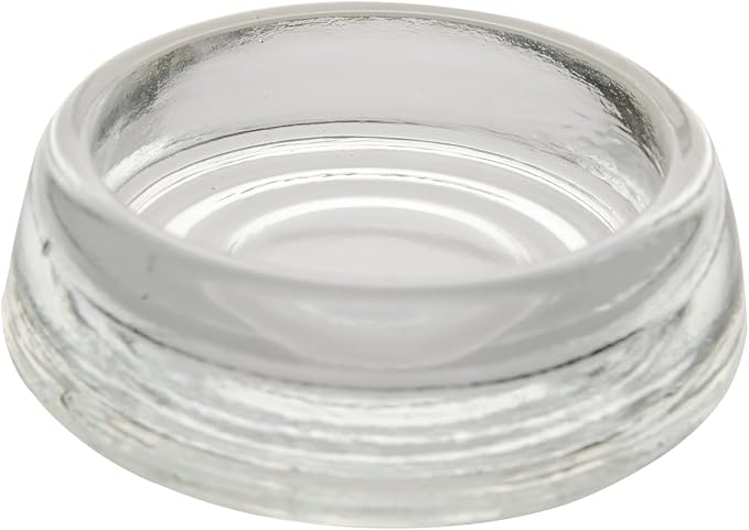 Heavy-Duty Clear Glass Coasters – Floor Protectors by Unknown