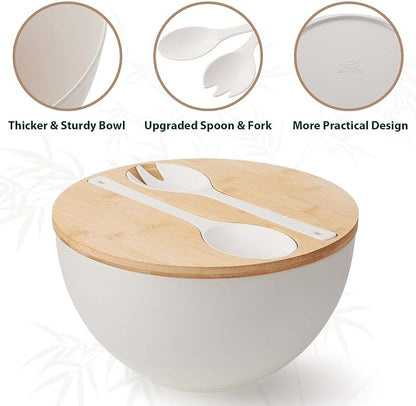 12.6" Extra Large Salad Serving Bowl Set - Image 2