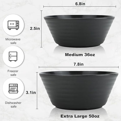 Wheat Straw Bowl Sets, Microwave and Dishwasher Safe Bowls, Alternative Plasic - Image 4