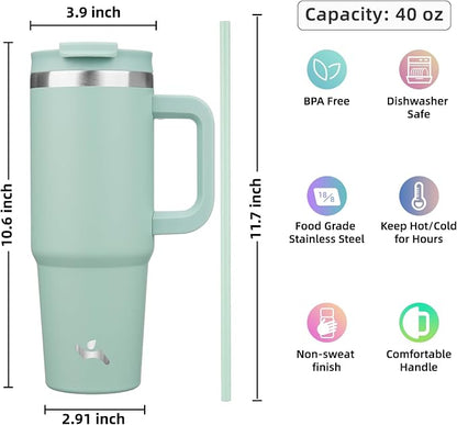 Konokyo 40 oz Insulated Tumbler Water Bottle - Image 4