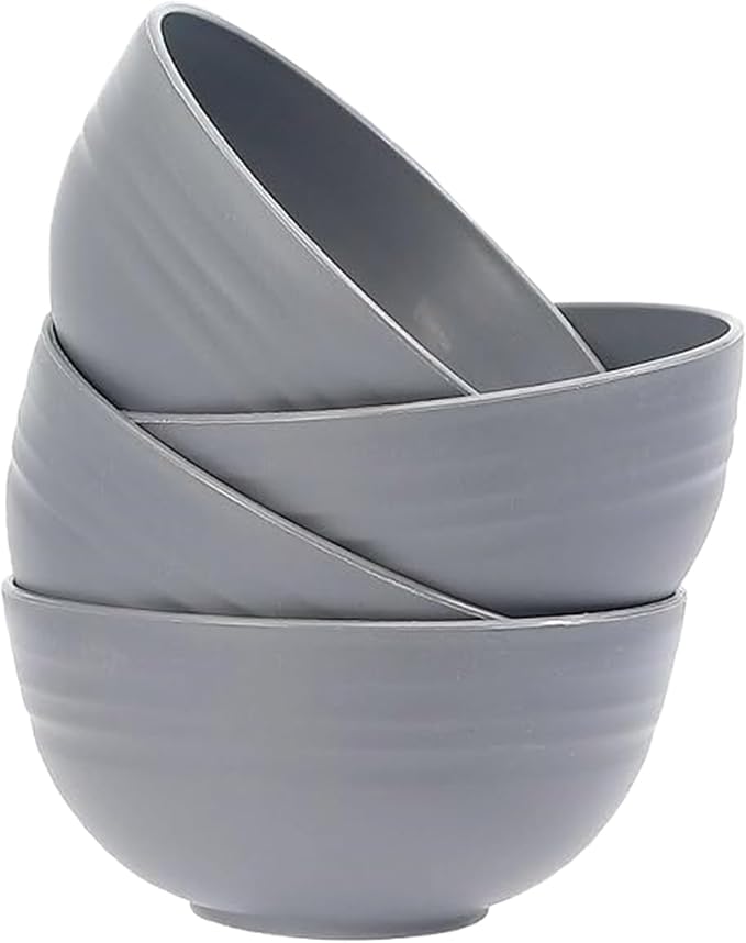 Unbreakable Wheat Straw Cereal Bowls Set of 4, 24 OZ Microwave and Dishwasher by Unknown