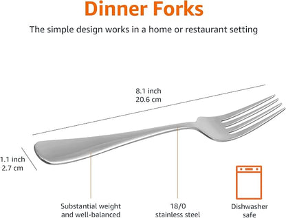 Amazon Basics Stainless Steel Dinner Forks - Image 5