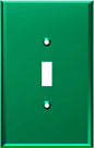 LIDER Reflective Acrylic Toggle Switch Wall Plate, Mirrored Light Switch Plate, Plexiglass Switch Cover, Acrylic Glass, Oversized 1-Gang 5.25" x 3.44", LWP-11O-AGR, Green