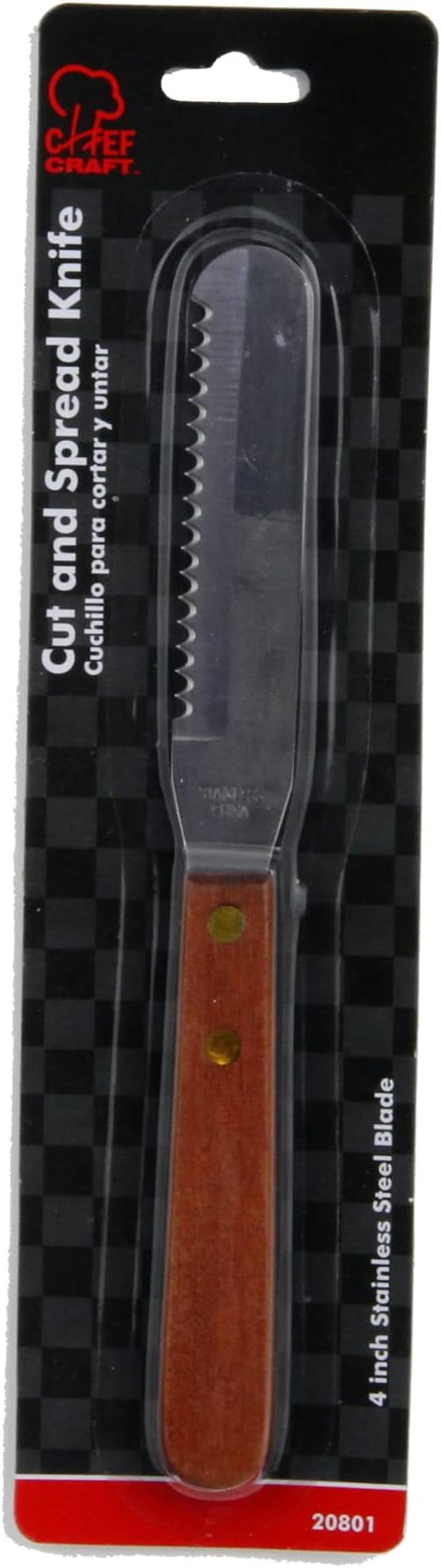 Chef Craft Select Stainless Steel Cut and Spread Knife, 4 inch blade 8 inches - Image 2