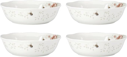 Lenox Butterfly Meadow Porcelain 4-Piece Soup Bowl Set by Lenox