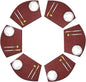 Wedge Placemats for Round Dining Table Woven Vinyl Easy Wipe Plastic Non Slip Table Mats Set of 6（Red）