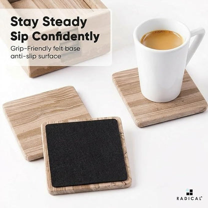 Radicaln Square Marble Coasters Set of 6 - Image 2