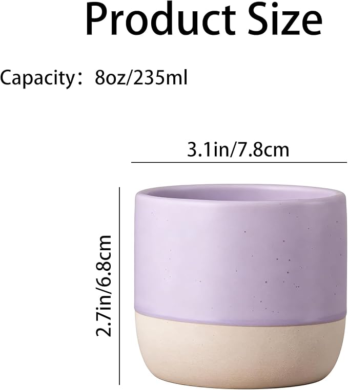 Japanese Ceramic Mug, Vintage Tea Cup, 8oz Cup, No Handle Drinking Cup - Image 4