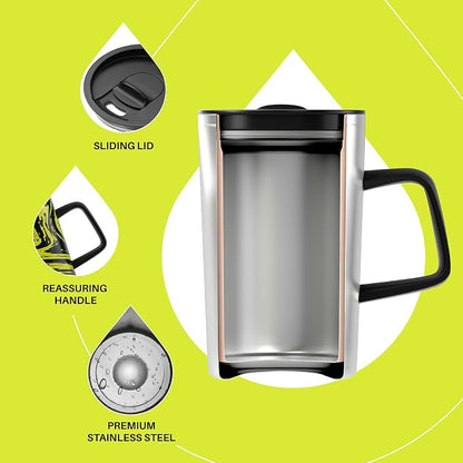 Ideus 16 oz Insulated Stainless Steel Coffee Mug - Image 3