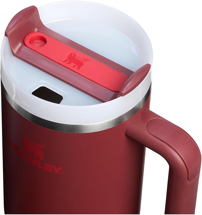 STANLEY Quencher H2.0 Flow State Tumbler, 40 oz, Cranberry | Handle and Straw | - Image 2