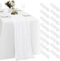 16 Pack White Cheesecloth Table Runners 20x120 Inch Gauze Table Runner Cheese by Yorcari