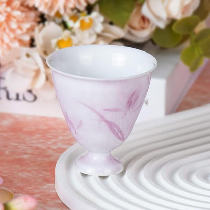 KAMMAK Ceramic Tea Cups Set of 2, 2.8 oz, Vintage Small Teacups, 703N | Hand - Image 6
