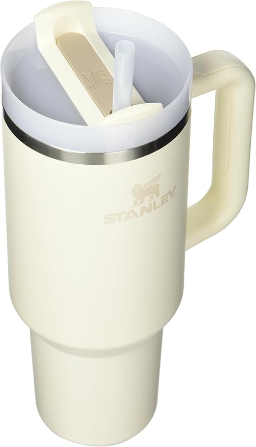 STANLEY Quencher H2.0 Flow State Tumbler, 40 oz, Cream 2.0 | Handle and Straw | - Image 5