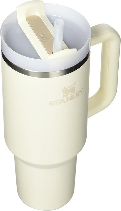 STANLEY Quencher H2.0 Flow State Tumbler, 40 oz, Cream 2.0 | Handle and Straw | - Image 5