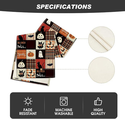Artoid Mode 210 GSM Halloween Table Runner 13x36 Inch Home Party Decor | Black - Image 5