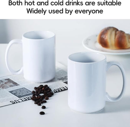 16 OZ Coffee Mugs, Classic Blank Ceramic Cup - Image 4