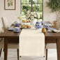 Classic Linen™ by D'Moksha Ivory Table Runner 90 Inches Long, 100% Pure Linen by DMokshaHomes