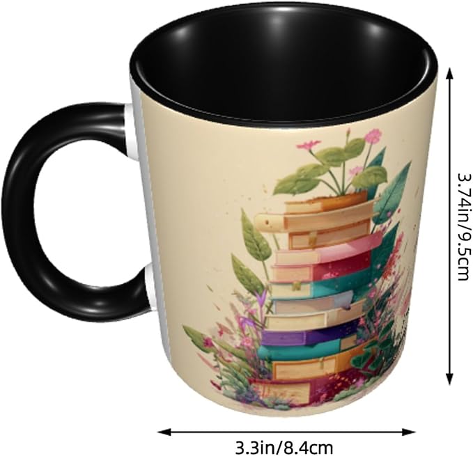 FyLybois Book Coffee Mug 11 Ounce Mugs Ceramic Tea Cup Drinking Water Cups | - Image 3