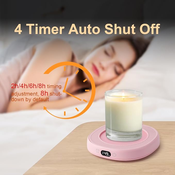 Coffee Mug Warmer Cat Mug Set Electric Smart Heated Cup Wax Warmer - Image 3