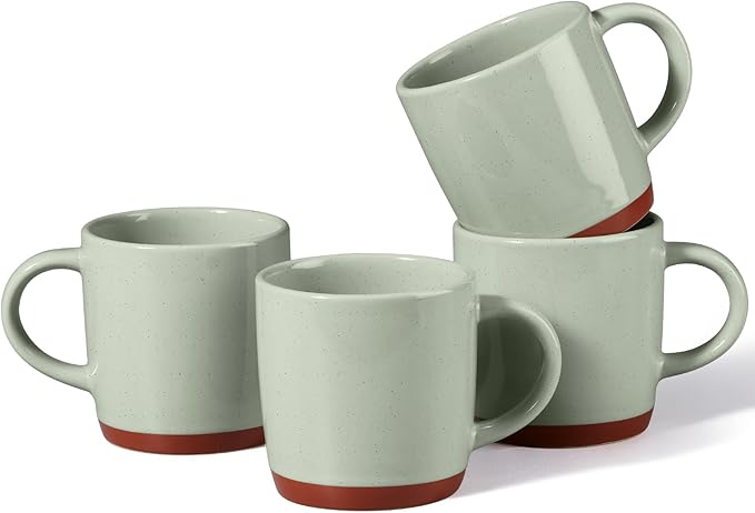 E-far Ceramic Coffee Mug Set of 4, 12oz Stoneware Coffee Cup by E-far