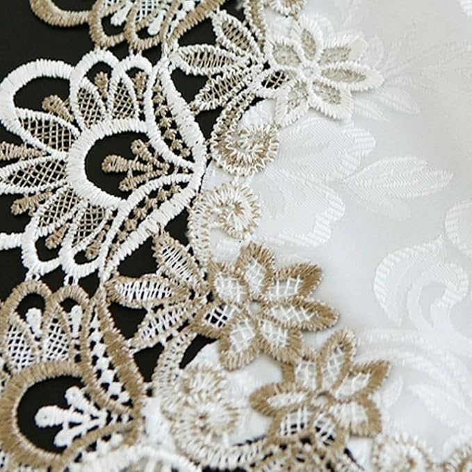 Sandweek Macrame Table Runners for Party, 70inch Table Runner Lace Floral - Image 4