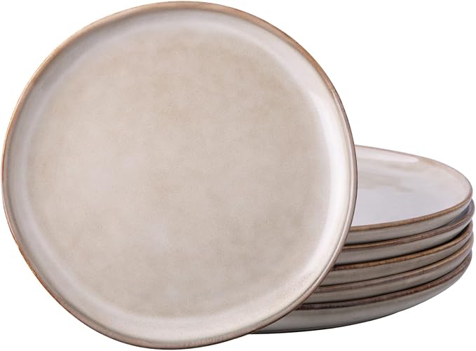 AmorArc Ceramic Plates Set of 6, 8.5 Inch Stoneware Small Dinner Plates Set | by AmorArc