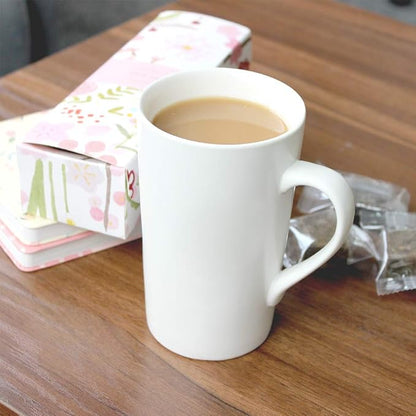2 Pack 16 OZ Coffee Cup Simple Pure White Ceramic Cup Plain Large Tall White - Image 4