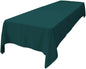 LA Linen Polyester Poplin Washable Rectangular Tablecloth, Stain and Wrinkle Resistant Table Cover 60x144, Fabric Table Cloth For Dinning, Kitchen, Party, Holiday 60 by 144-Inch, Teal Dark