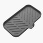 Silicone Bathroom Soap Dishes with Drain Spout-Bathroom and Kitchen Sink Organizer,Sponge Holder,Dish Soap Tray,Perfect for Dispenser,Scrubber,Bottle,Cup on Sink or Counter-Grey 9.6"×5.3"