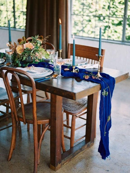 6Pack Royal Blue Cheesecloth Table Runner 17x108 inch Sheer Table Runner | - Image 7