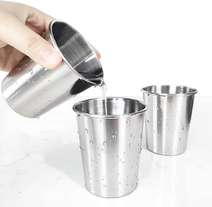 6 Pack 8 oz Stainless Steel Kids Cups, Children's Pint Cups, Stackable Metal - Image 5