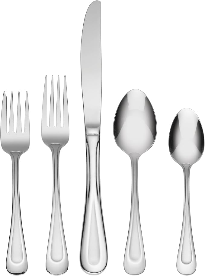 Oneida Satin Sand Dune 20-Piece 18/0 Stainless Steel Silverware Set by Oneida