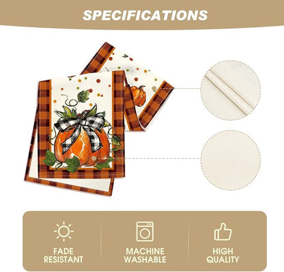 Artoid Mode 210 GSM Fall Table Runner 13x72 Inch Home Party Decor | Orange - Image 5