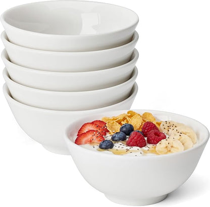 Sweese 10 oz Ceramic Bowls Set of 6, Oatmeal and Snacks, Stackable Small by Sweese