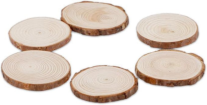 KINJOEK 36 PCS Natural Wood Slices 3.5-4 Inch - Image 3