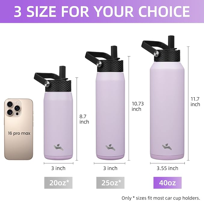 Konokyo 40 oz Insulated Stainless Steel Water Bottle - Image 5