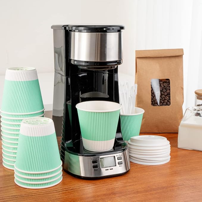 Restaurantware 8 Ounce Double Wall Disposable Coffee Cups, 500 Insulated Light - Image 7
