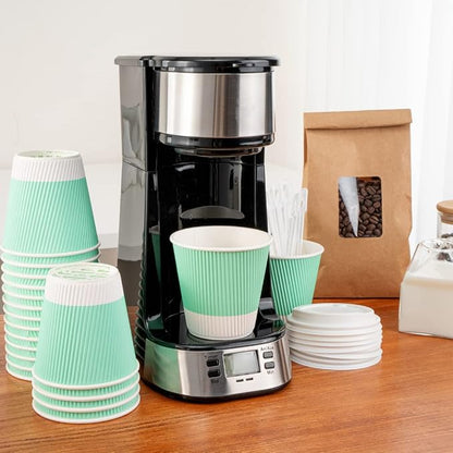 Restaurantware 8 Ounce Double Wall Disposable Coffee Cups, 500 Insulated Light - Image 7