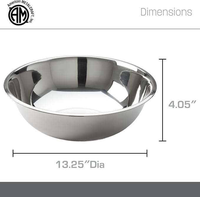 American Metalcraft SSB800 Stainless Steel Mixing Bowl - Image 4